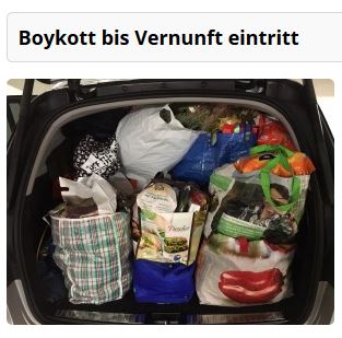 So sieht ein Kofferraum eines Zweitwohnungsbesitzers aus, der im Unterland einkauft….."