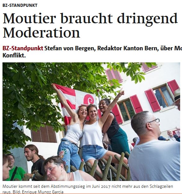 Jura: Hier schaffen sich Leute ihre eigenen Konflikte (Bildausriß: Berner Zeitung)